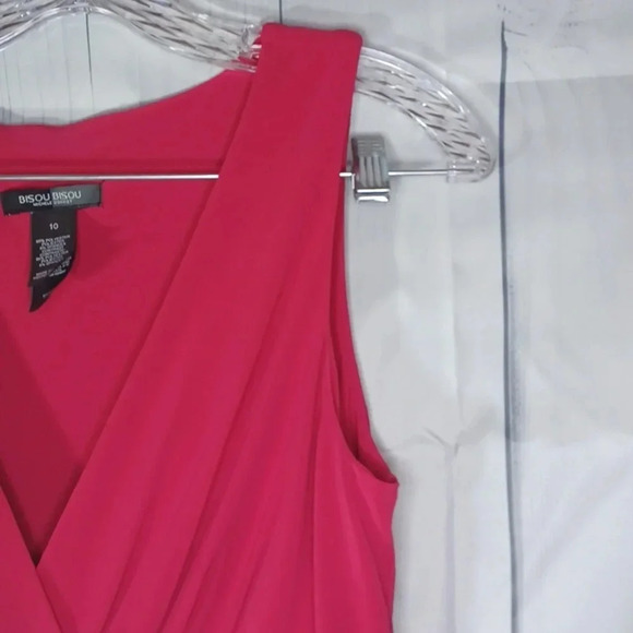 Bisou Bisou V-neck colorblock midi sleevless dress - Picture 9 of 12